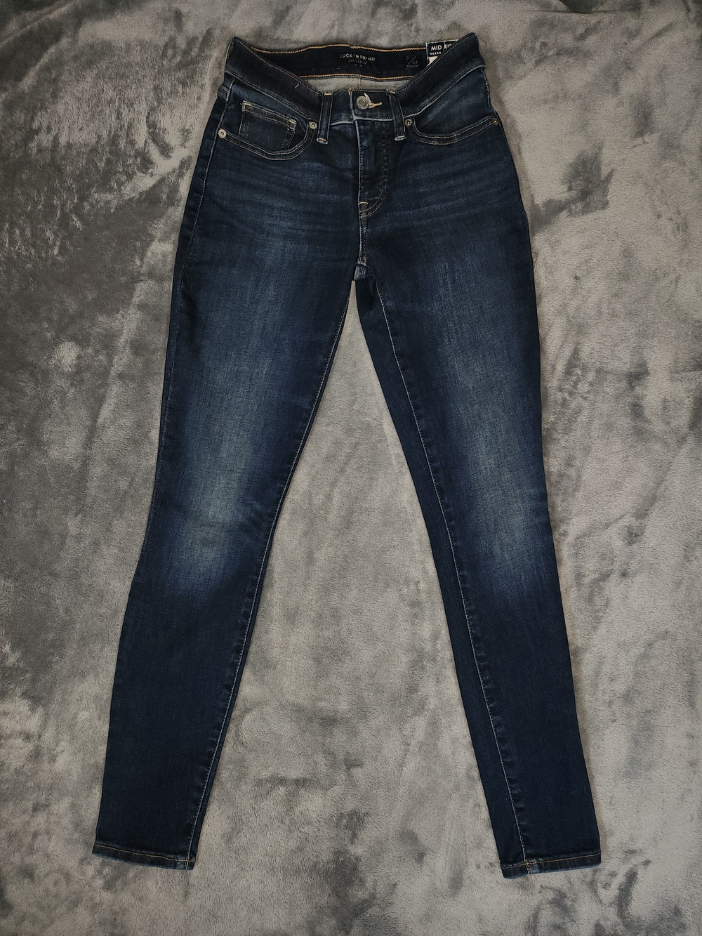 Lucky Brand Women's Dark Wash Midrise Skinny Ava Jeans